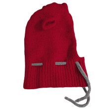 Chapeau coupe-vent avec oreilles d'ours, écharpe-Rouge