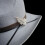 Chapeau haut de forme Homburg à feuilles classiques,-Gris 5