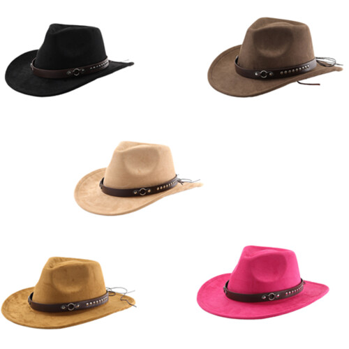 Chapeaux de Cowboy à Rivets classiques, tendance à-Noir 1