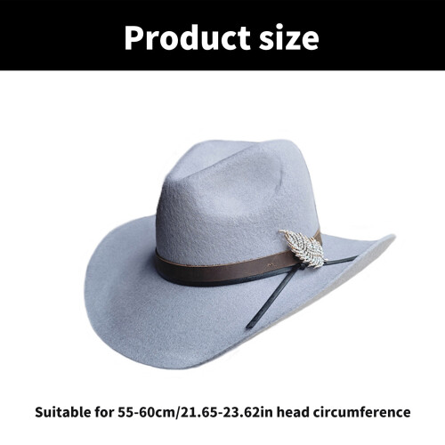 Chapeau haut de forme Homburg à feuilles classiques,-Gris 2