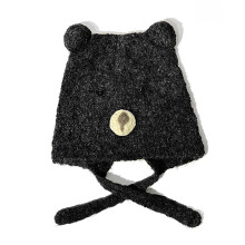 Chapeau en forme d'oreilles d'ours, chapeau pour spectacles-Noir