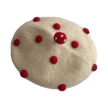 Chapeau champignon élégant pour enfant adulte, hiver,-Blanc S