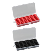 2 Pcs Bobbin Storage Box with Lid Portable Bobbins-red   black
