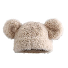 Chapeau ours blanc, couvre-chef pour Sports d'hiver,-Beige