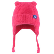 Chapeau ours blanc, couvre-chef surdimensionné pour-rose rouge