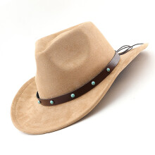 Chapeau occidental à la mode avec boucles de ceinture,-Chameau