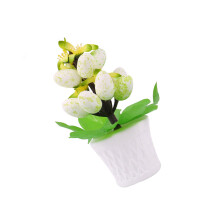 Plante à œufs colorée en pot, décoration de table de-Vert