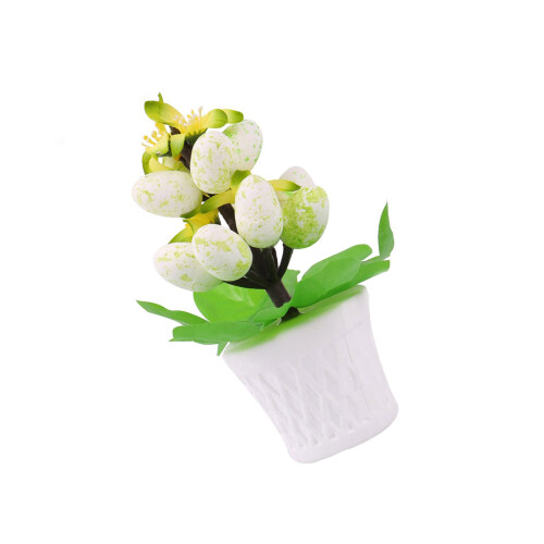 Plante à œufs colorée en pot, décoration de table de-Vert