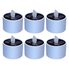 Flickering LED Battery Powered Flameless Candles Set with Charging Hub, Realistic Solar Decorative Lamps for Outdoor Use