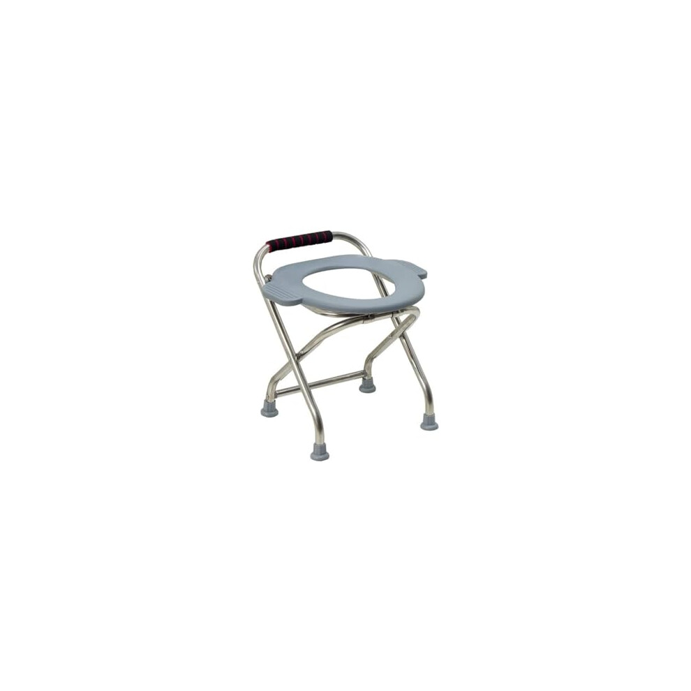 Portable foldable toilet seat â sturdy stainless steel for camping, indoor and outdoor use, durable and compact.