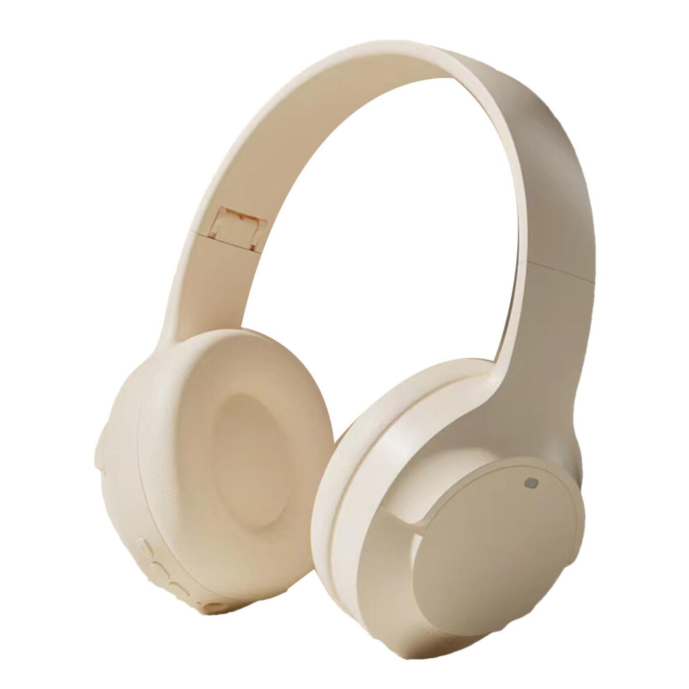 Wireless Headphones Noise Cancelling Overear Foldable Beige 9365049991216