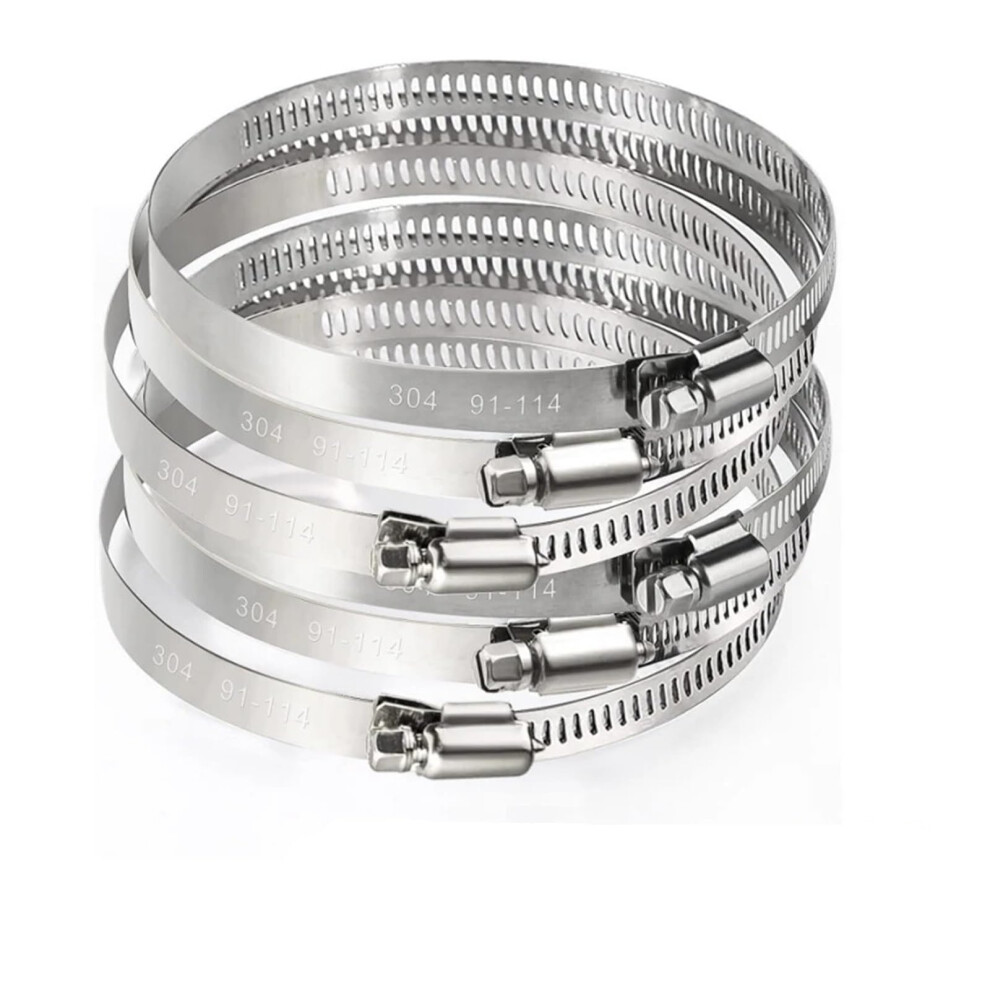 Stainless Steel Drive Hose Clamps Adjustable 6Mm114mm Range Trigear Worm Drive Water Pipe Fuel Tube Clamp 7295Mm 9365049991728