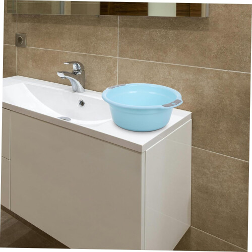 Plastic Wash Basin Thickened Durable MultiPurpose Foot Soak Tub for Kitchen Laundry Light Blue 2