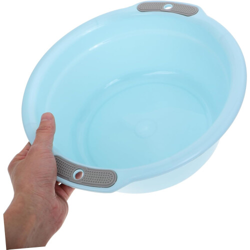 Plastic Wash Basin Thickened Durable MultiPurpose Foot Soak Tub for Kitchen Laundry Light Blue 1