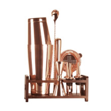 Bar Shaker for Cocktail Making, 10Piece Stainless Steel Bartender Cocktail Set with Storage Rack, Bar Tools for Drink Mixing