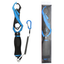 Fishing Lip Gripper with Scale - Aluminium Alloy Fish Grabber Clamp, Blue Fish Control Tool for Catch and Release