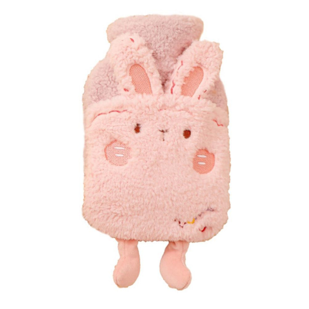 Pain Relief Hot Water Bottle, Leakproof PVC Water Bag with Detachable Plush Cover for Versatile Hot & Cold Therapy, Explosion-proof Safety Design (Sof