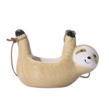 Easter Egg Silicone Mold Style Ceramic Hanging Planter Sloth Shaped Pot, Indoor Plant Decor For Balcony Desk