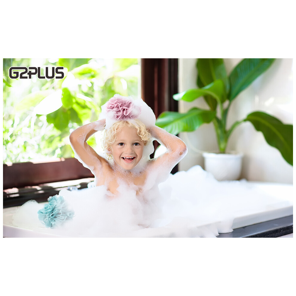 Hygienic Vacuum-Sealed Bath Loofah Sponge, Shower Mesh Pouf Ball With Dense Fluffy Foam, For Daily Exfoliation (2Pcs)