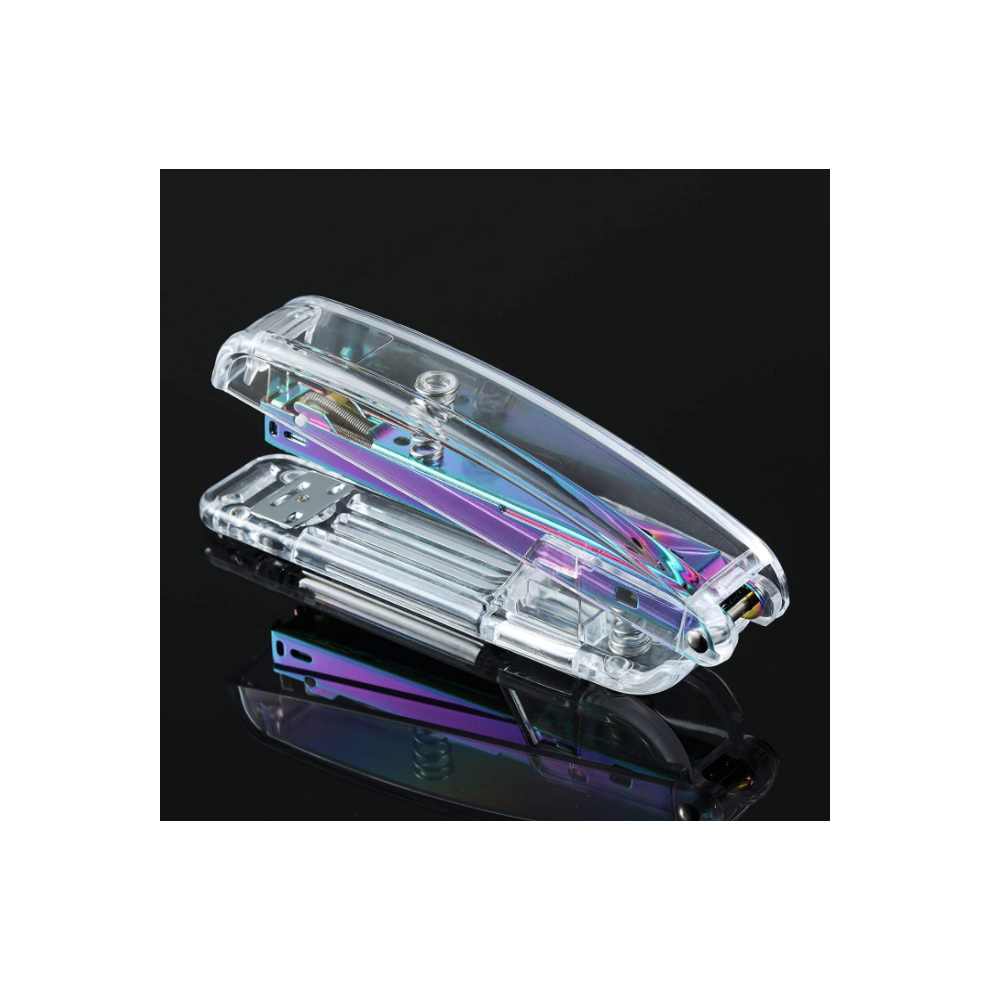 Elegant Clear Acrylic Stapler, Non-Skid Base Ensures Stability On Any Surface 9004841561196