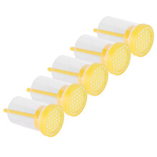 5Pcs Lightweight Plastic Queen Bee Marking Cage with Bottle and Plunger