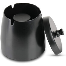 Anti-Odor Lid Stainless Steel Ashtray, Windproof U-Shaped Design Ensures Easy To Clean Premium Quality Stainless Steel, Anti-Slip Bottom For Indoor