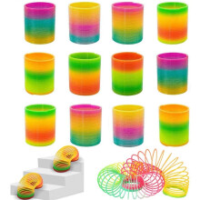Leuchtende Regenbogen-Spirale, die im Dunkeln leuchtet, magisches Dekompressionsspielzeug, perfektes Mitbringsel und Geschenk für Partys, 4,8 x 5,1