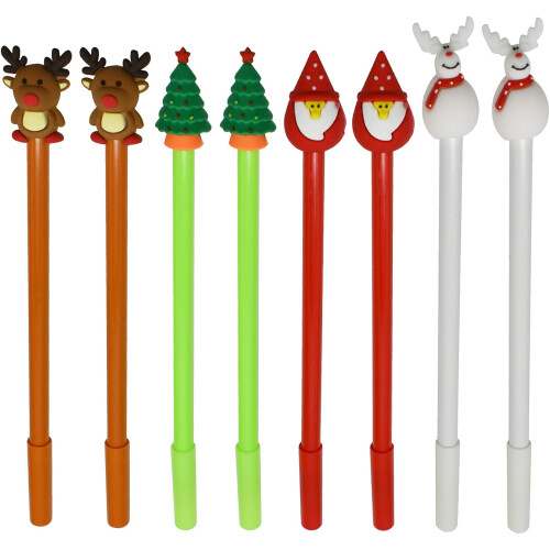 Stylos Joyeux Noël, compagnons d'écriture indispensables pour les fêtes et éléments décoratifs, conçus pour ravir