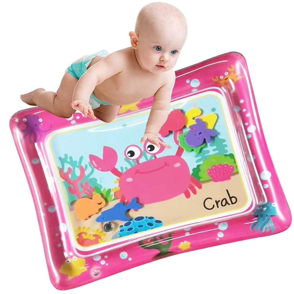 Promote Development Tummy Time Water Mat, Portable For On-The-Go Fun, BPA Free PVC Ensures Safety, Easy To Inflate And Fill With Water, Vibrant