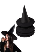 Trollmannshatttilbehør med lett konstruksjon, kostyme- og cosplay-heksehatt bærbar sammenleggbar design for Halloween-fest, slitesterkt materiale