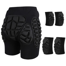 Coccyx/hip/tailbone protective padding, waterproof winter/sports protective gear for skiing, skating, snowboarding, black XXL