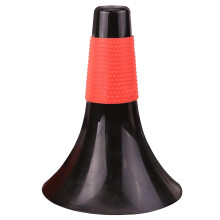 Sport Training Safety Cone for Soccer Football Agility Marker, Black Red, 6.7 x 6.7 x 9.3 Inch, Durable Plastic