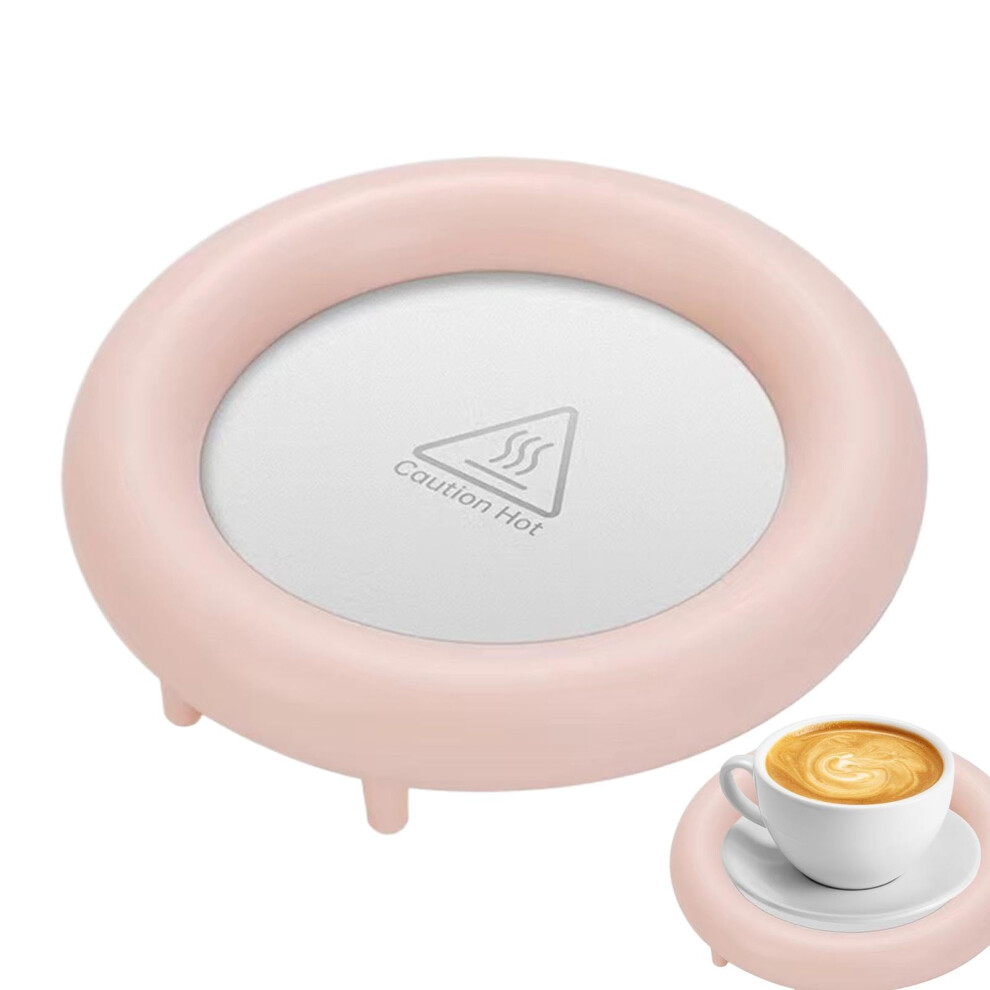 Constant Temperature Cup Warmer 55 Degrees Celsius USB Heating Pad for Coffee and Milk Bottles Pink Color