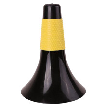 Sport Training Safety Cone for Soccer Football Agility Training, 6.7 x 6.7 x 9.3 in, Black Yellow Durable Marker