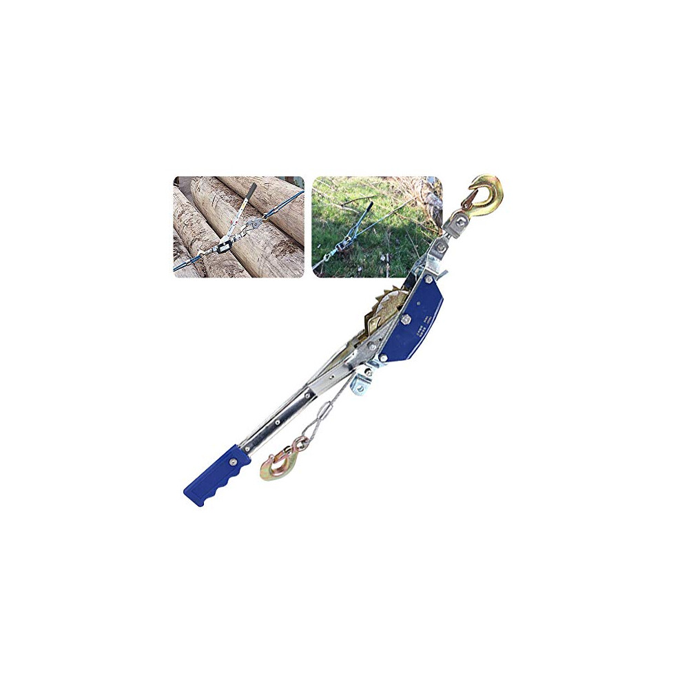 Power Puller With Dual Gear, Hand Winch Ratchet Puller With Cable And Hook, 1T 9426802349610