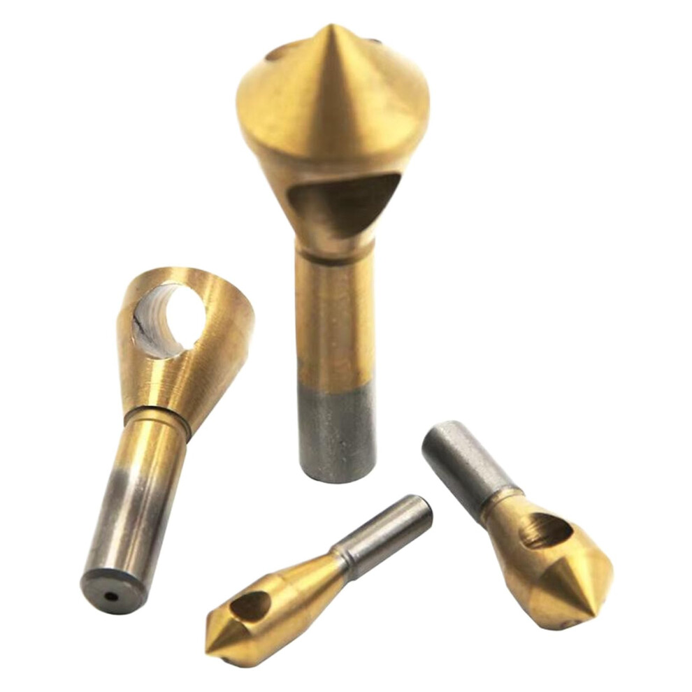 4Pcs Countersink Drill Bit And Deburring Tool Set, Coated Hss For Metal Wood Chamfering Cutter 9382693244628