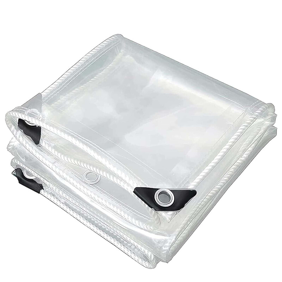 Pvc Waterproof Transparent Tarpaulin With Eyelets, Tearresistant 4X5.5m 9412369234308