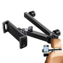 Car Headrest Tablet Holder with 360 Rotation and Extension Arm for 4.713 inch Devices