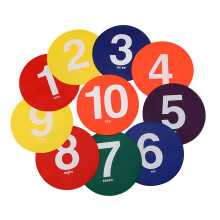 Football Mats for Training | 10 Non-Slip Flat Field Cones, Numbered Soccer Training Markers, Durable Practice Equipment