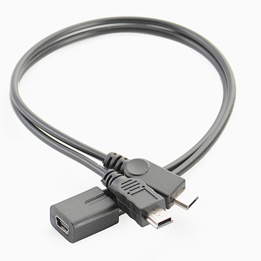 Usb Splitter Extender Cable 30Cm 5P Female To 5P Male Micro Usb Male Charging Cable Compatible With Devices 9187378554043