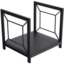 Firewood Rack Heavy Duty Steel Frame Indoor Firewood Holder with Vintage Decorative Design