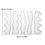 5 Pieces Clear Wave Edges Ruler Acrylic Quilting Stencils 3