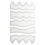 5 Pieces Clear Wave Edges Ruler Acrylic Quilting Stencils 1
