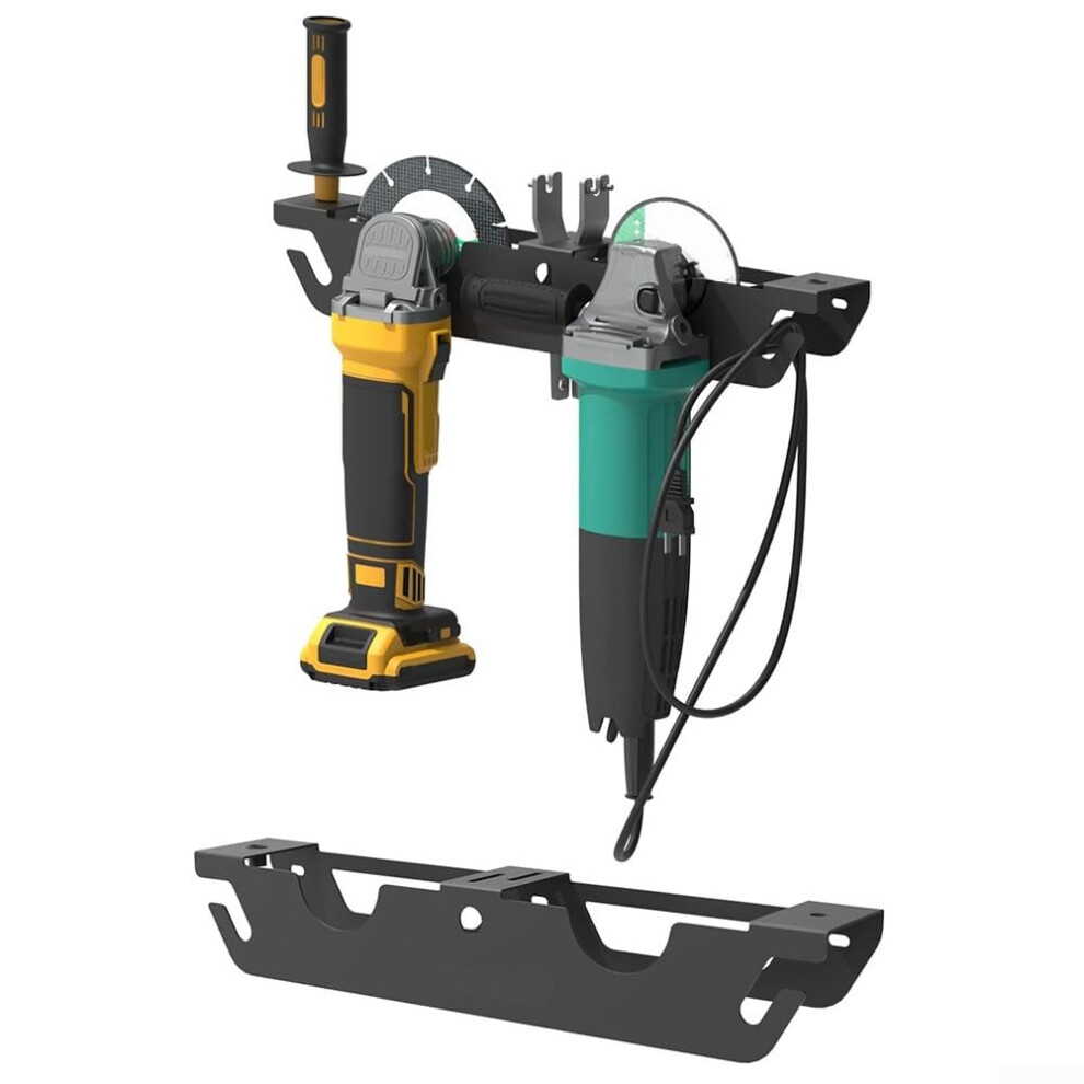 Efficient Tool Storage Solution, Double Angle Grinder Rack For Garage Or Workshop 9412369235107