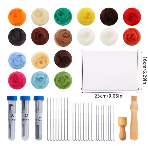 Needle Felting Starter Kits 18 Colors Wool Felt Tools Included 2
