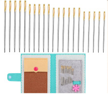 Big Eye Sewing Needle Set with Storage Bag for Threading Hand