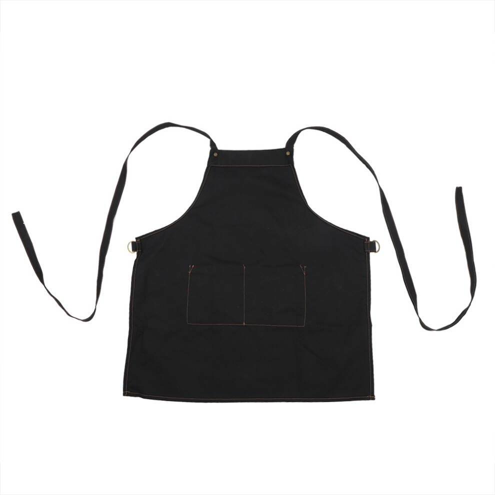 Multi-Pocket Apron, Cotton Denim Apron With Adjustable Cross Back Strap, Denim Apron For Work, Painting, Gardening, Large Pocket Wear-Resistant, Durab 9148971932645
