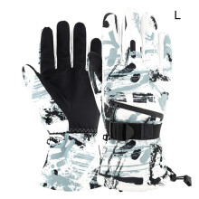 Warme, wasserdichte Skihandschuhe, Touchscreen-kompatibel, atmungsaktiv und komfortabel mit versteckten Taschen für Outdoor-Aktivitäten, Rot