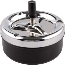 Innovative Portable Ashtray with Lid, Modern Ashtrays featuring Windproof Cover for Patio Home Table Decor