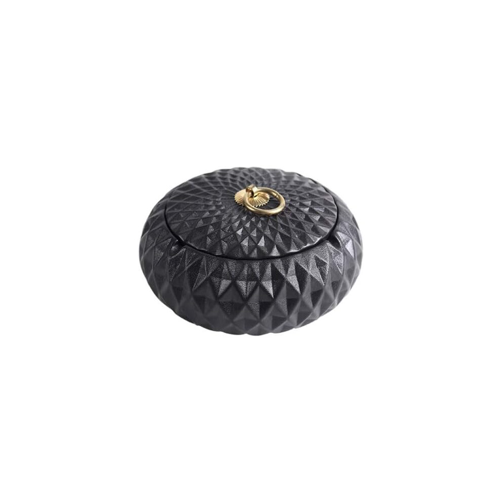 Round Shape Ceramic Ashtray, Waterproof and Handmade for Indoor and Outdoor Enjoyment, Unique Gift for Loved Ones-image-OPC-PPN6BB2-NEW